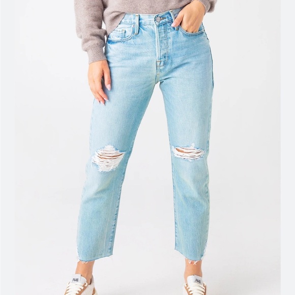Frame Distressed Blue Jeans - Picture 1 of 4